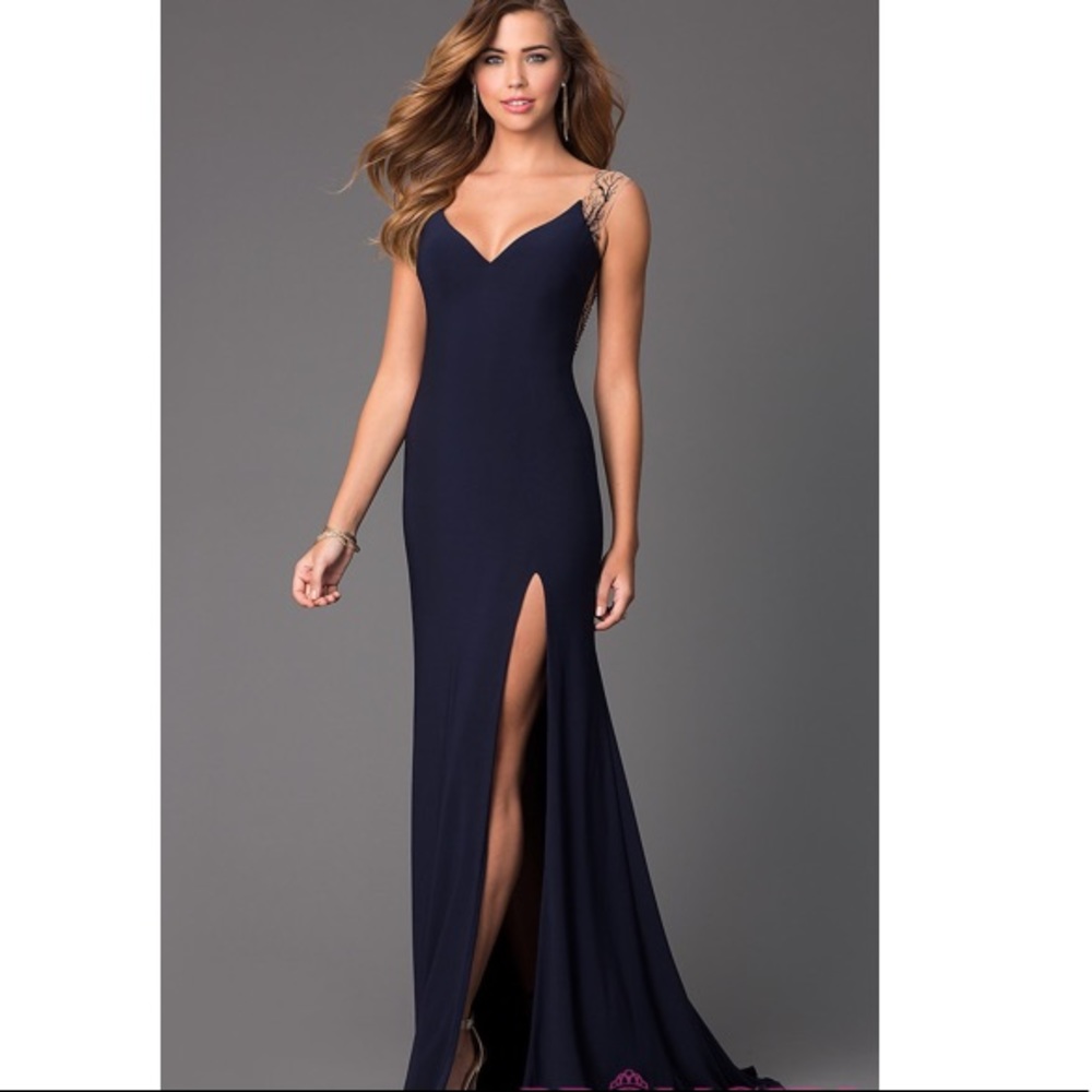 Prom Girl Navy Prom Dress